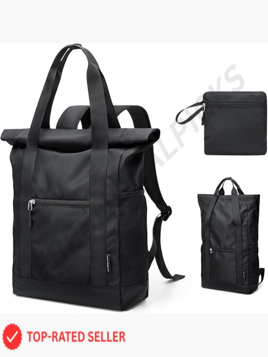 Foldable Convertible Tote Backpack Lightweight Nylon Daypack for Travel Work main image 6